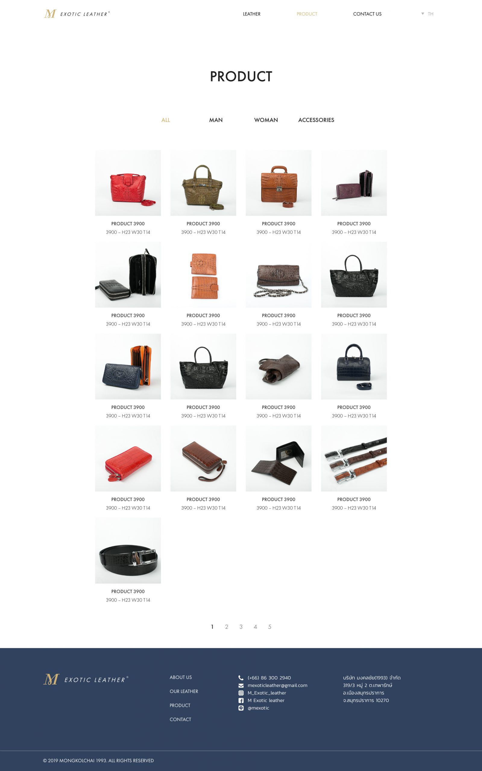 M-Exotic Leather Website — Poomjai.co